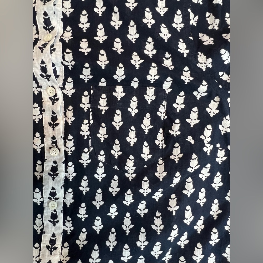 J. Crew Linen Popover 100% Cotton Size 2 - Picture 3 of 11